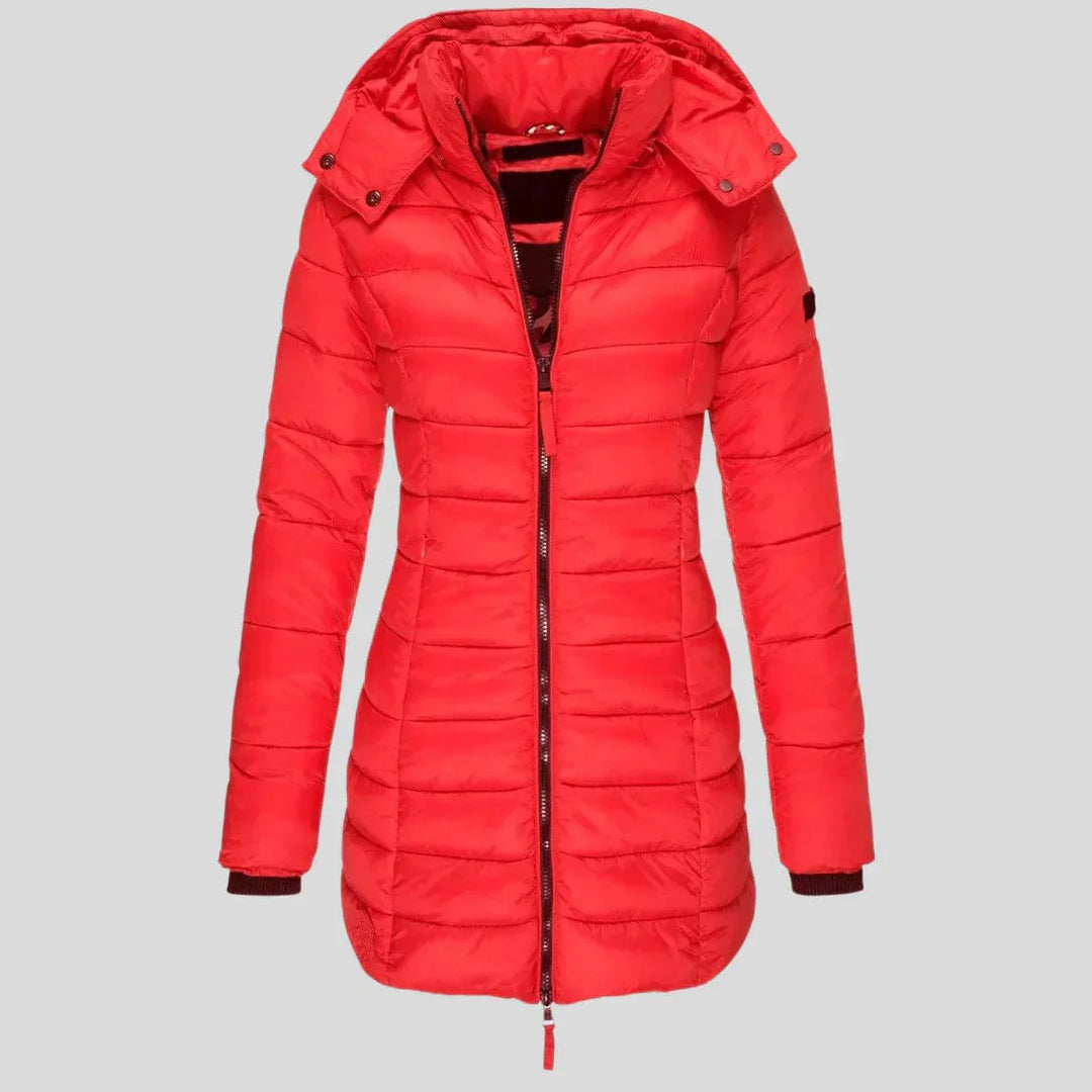 R&B | Warme gesteppte Jacke mit Kapuze für Damen