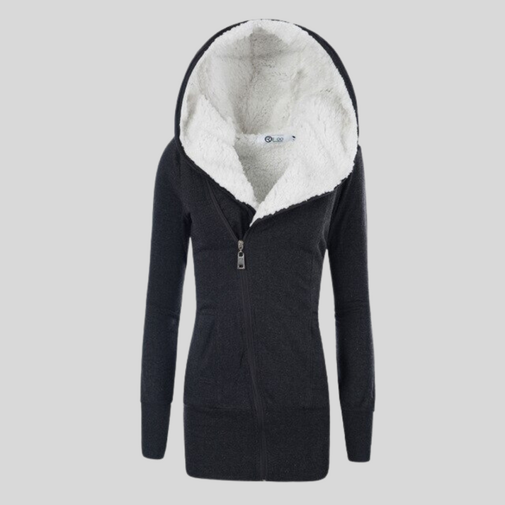 R&B | Winter Kapuzenjacke mit Schrägem Reißverschluss