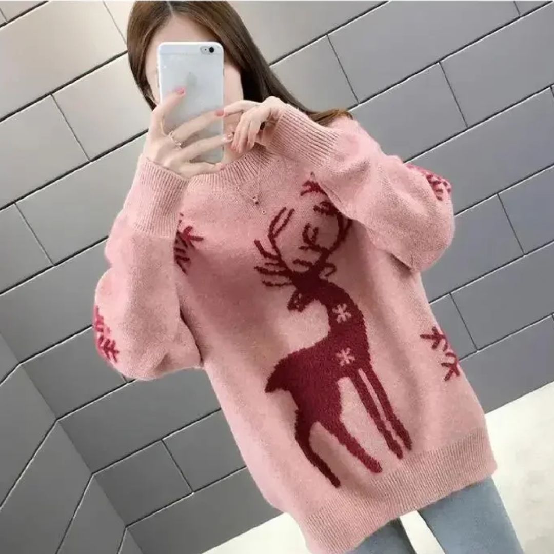R&B | Sweater - Bequemer Weihnachts-Pullover mit Rentier
