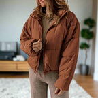 R&B | Pufferjacke - Kurze Länge - Hoher Kragen - Reißverschluss - Verstellbare Passform