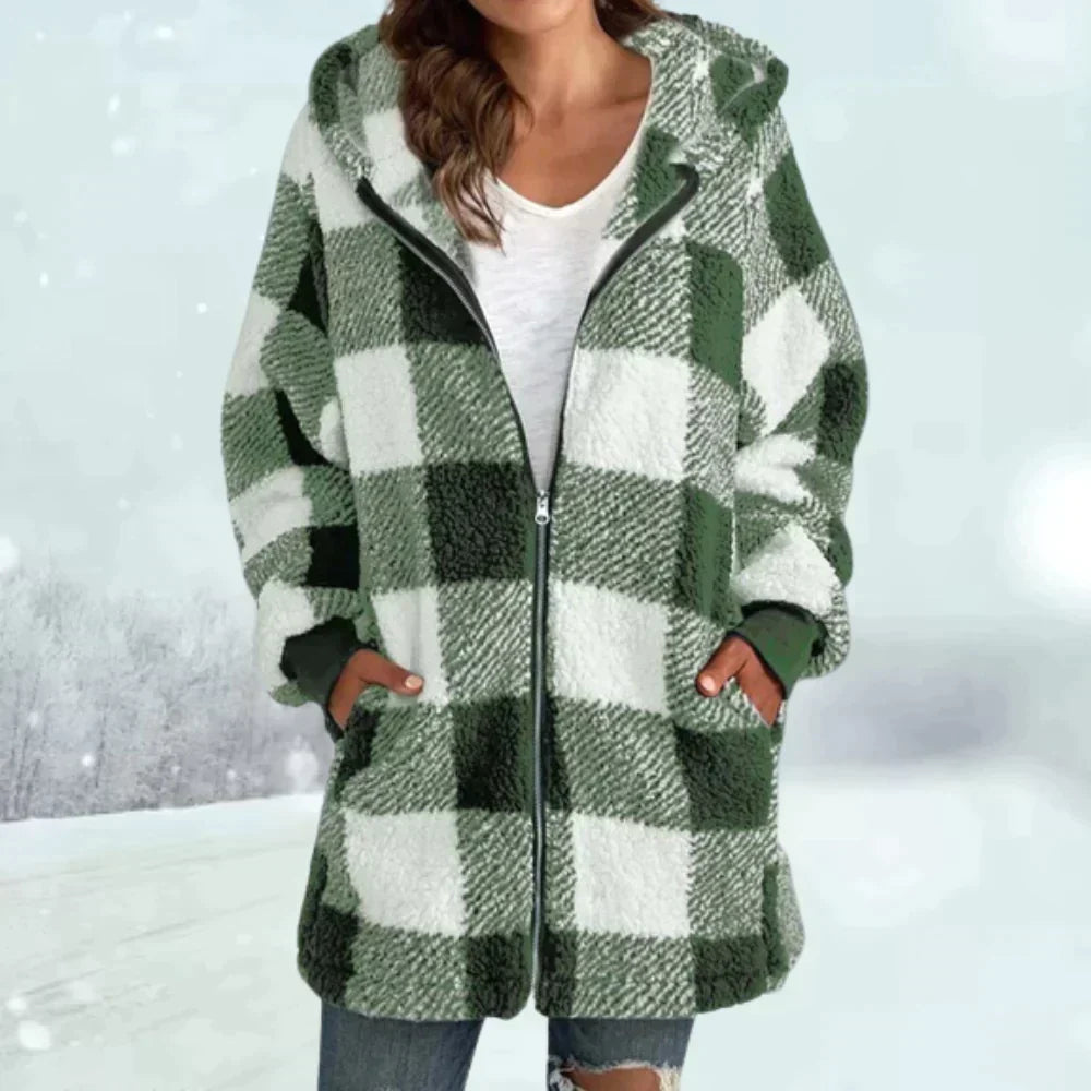 Kariertes Winterjacke