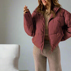 R&B | Pufferjacke - Kurze Länge - Hoher Kragen - Reißverschluss - Verstellbare Passform