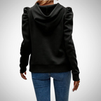 R&B | Puff Ärmel Baumwoll Kapuzenpullover
