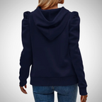 R&B | Puff Ärmel Baumwoll Kapuzenpullover