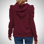 R&B | Puff Ärmel Baumwoll Kapuzenpullover