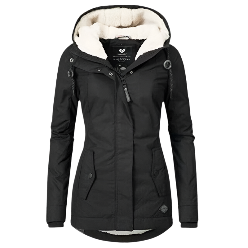 R&B | Winterjacke mit Kapuze für Damen - gestepptes Winterjacke