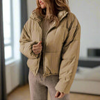R&B | Pufferjacke - Kurze Länge - Hoher Kragen - Reißverschluss - Verstellbare Passform