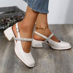Glitzernde WeißlackPumps R&B