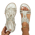 R&B | Flache Sandalen - Schick - Elastischer Knöchelriemen