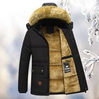 R&B | Parka Windbreaker mit Kapuze aus Kunstfell