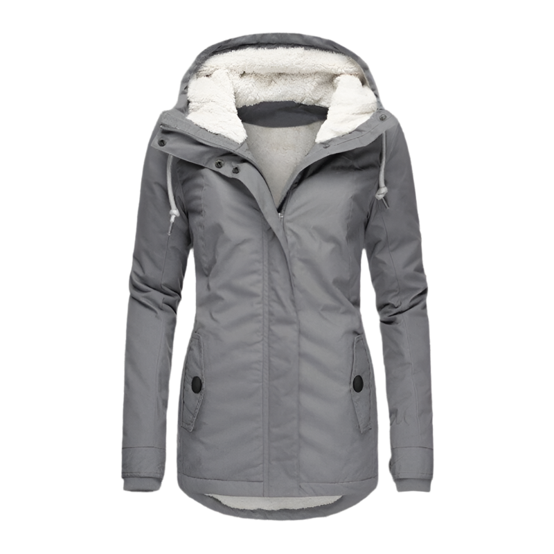 R&B | Winterjacke mit Kapuze für Damen - gestepptes Winterjacke