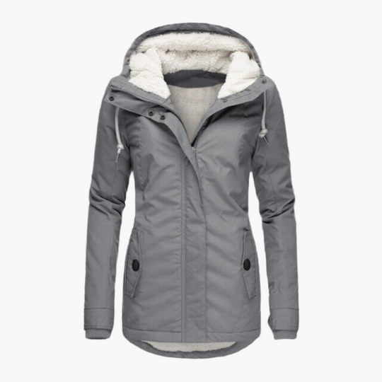 R&B | Winterjacke Sherpa-Hoodie - Modischer Parka für Kalte Tage, Figurbetonter Schnitt, Perfekter Alltagsbegleiter