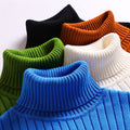 R&B | Rollkragenpullover Weiche Strickware Rippendesign Langärmelig Warmer Komfort