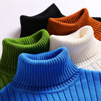 R&B | Rollkragenpullover Weiche Strickware Rippendesign Langärmelig Warmer Komfort