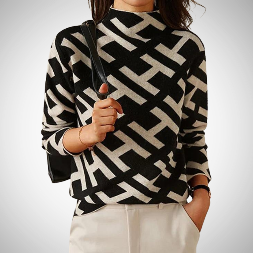 R&B | Eleganter Geometrischer Pullover