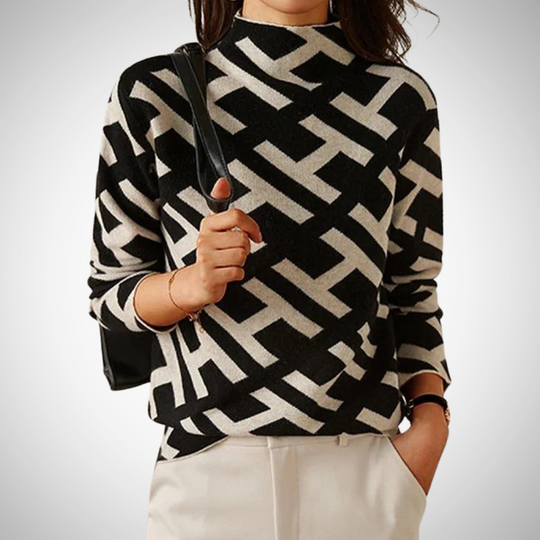 R&B | Eleganter Geometrischer Pullover