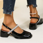 Glitzernde WeißlackPumps R&B