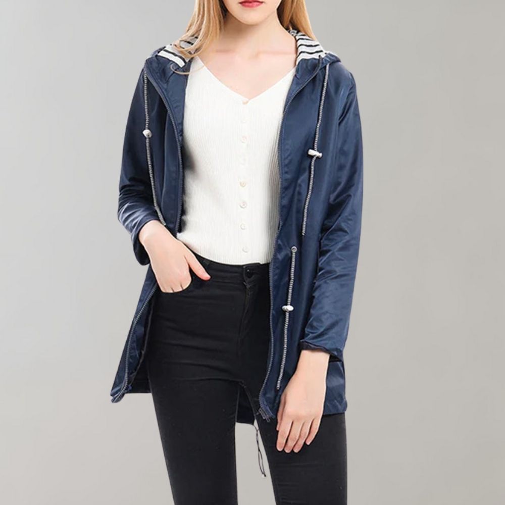 Stylische lange Regenjacke für Damen
