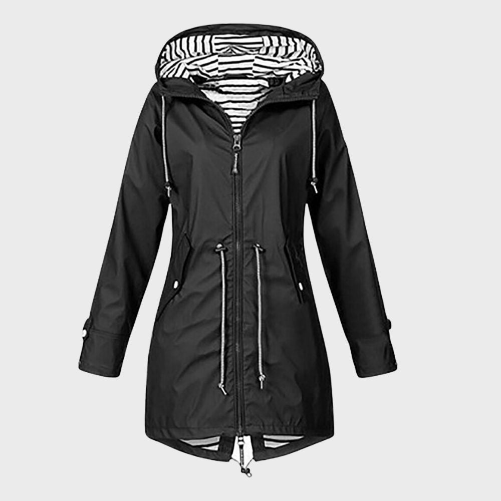 Stylische lange Regenjacke für Damen