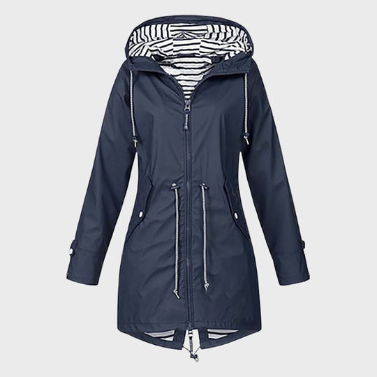 Stylische lange Regenjacke für Damen