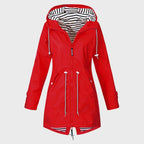 Stylische lange Regenjacke für Damen