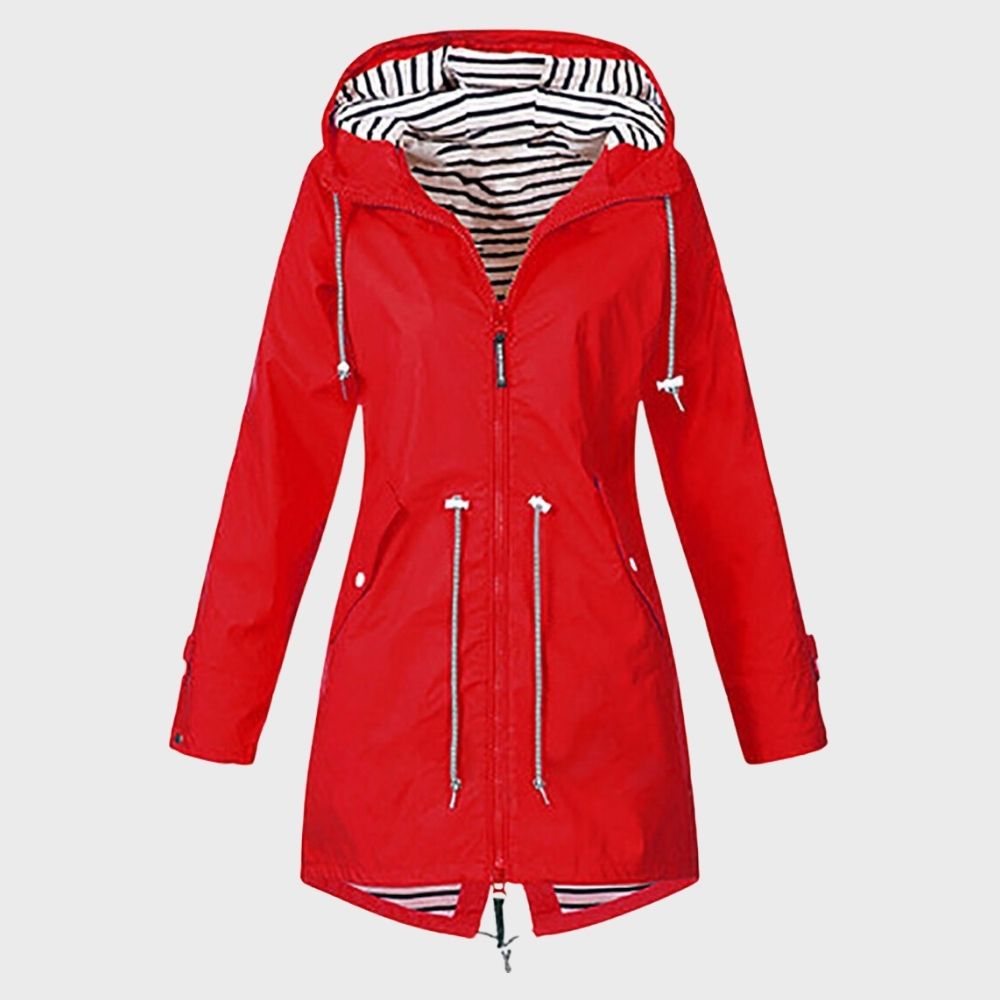 Stylische lange Regenjacke für Damen