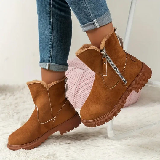 R&B | Gemütliche Plüschgefütterte Kurzstiefel für Damen