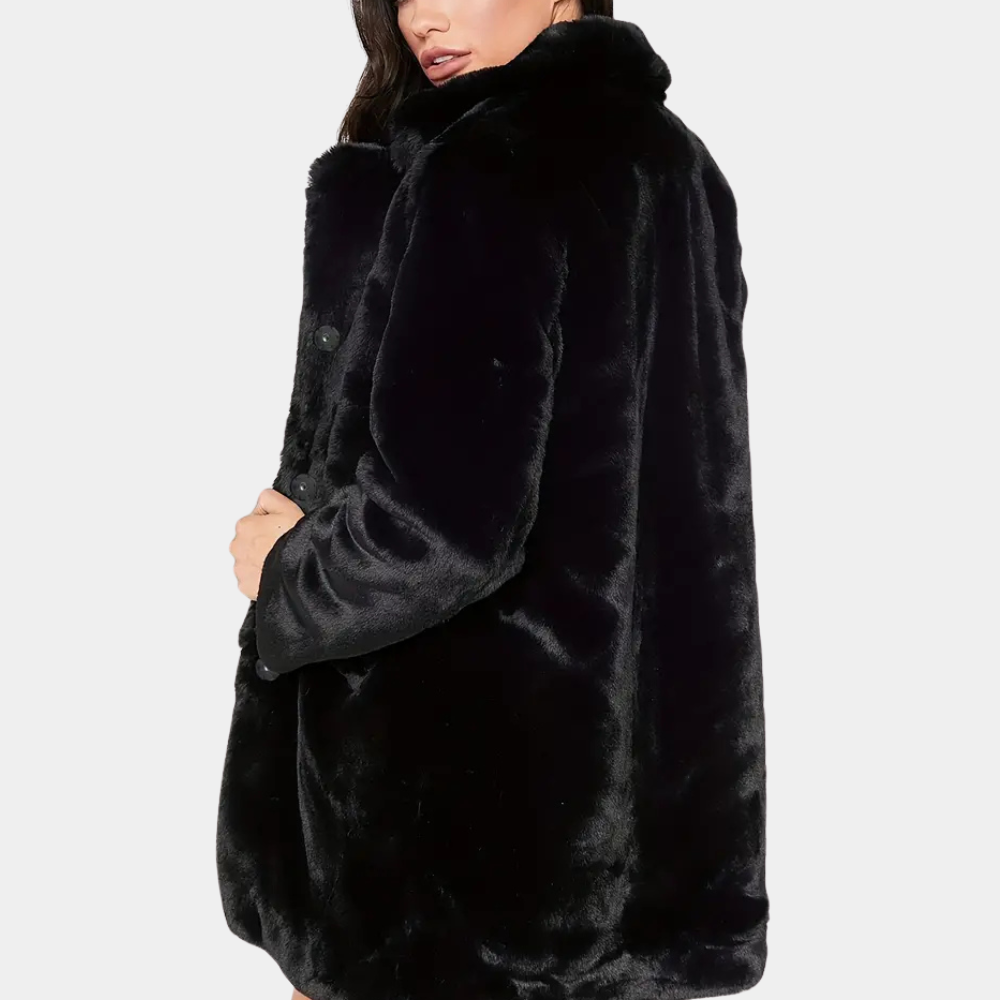 R&B | Eleganter Winterplüschmantel für Damen