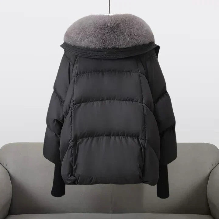 R&B | Pufferjacke mit Kunstpelzkragen