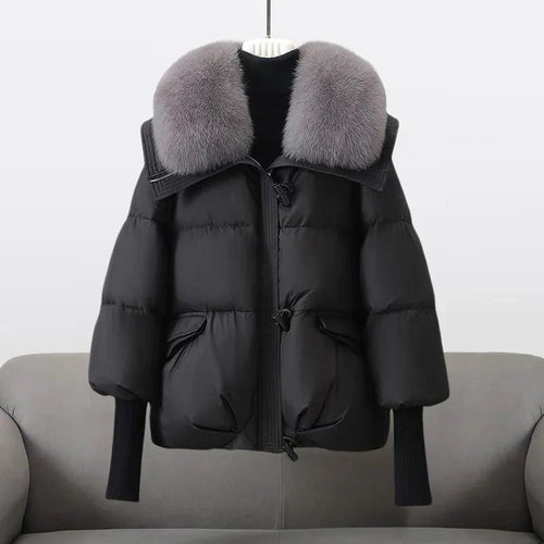 R&B | Pufferjacke mit Kunstpelzkragen