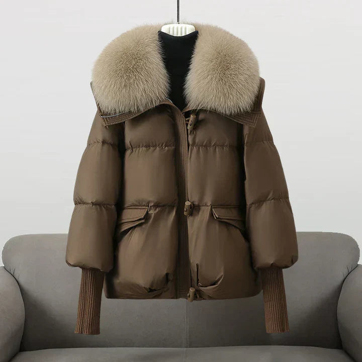 R&B | Pufferjacke mit Kunstpelzkragen