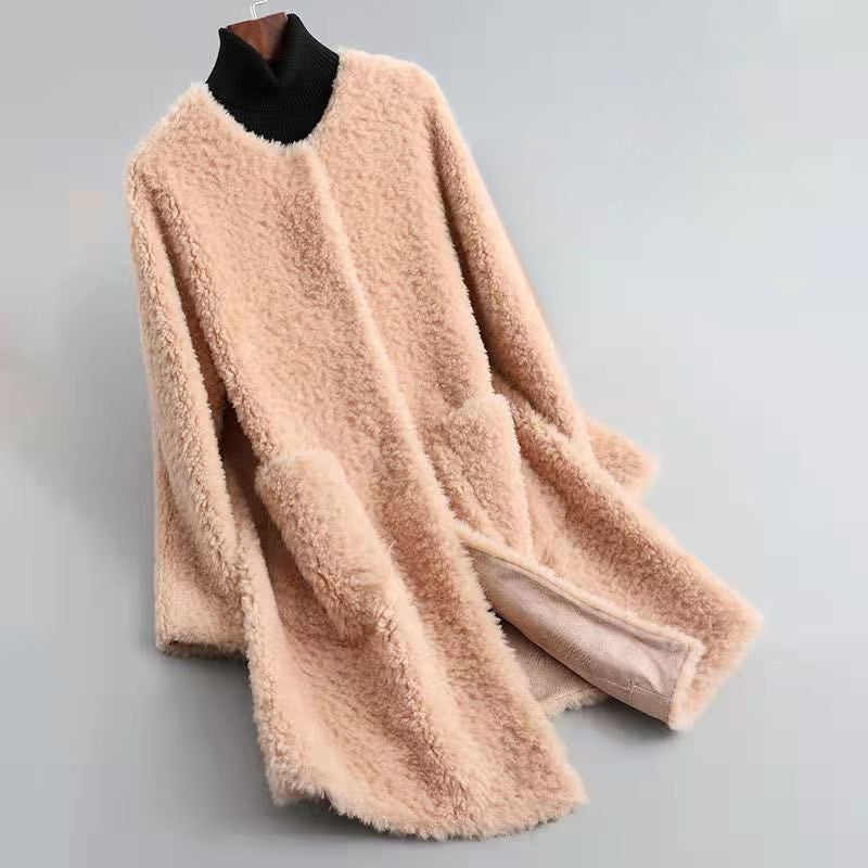 R&B | Wollmischung Relaxed Fit Mantel mit Patten Taschen Offener Frontmantel