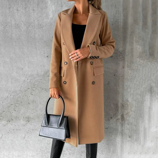 R&B | Eleganter Damen Langer Trenchcoat Klassischer Stil mit Langanhaltendem Komfort
