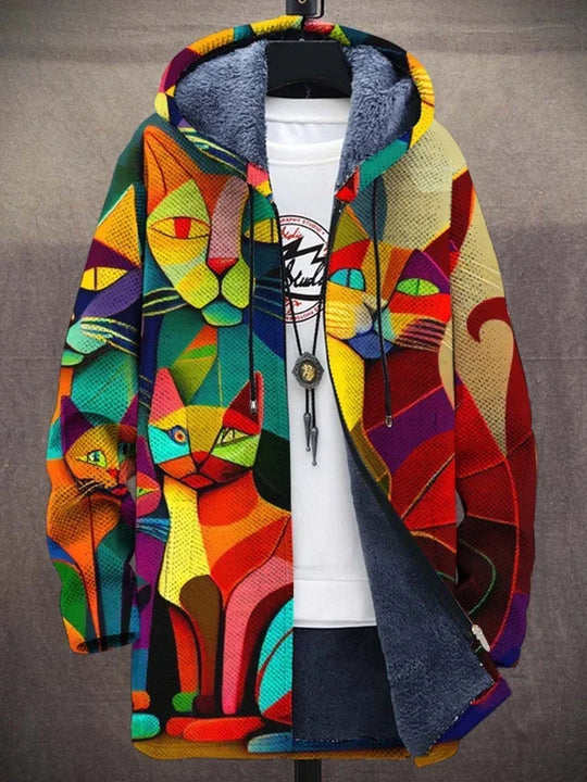 R&B | Trendy Damenmantel mit künstlerischem Druck
