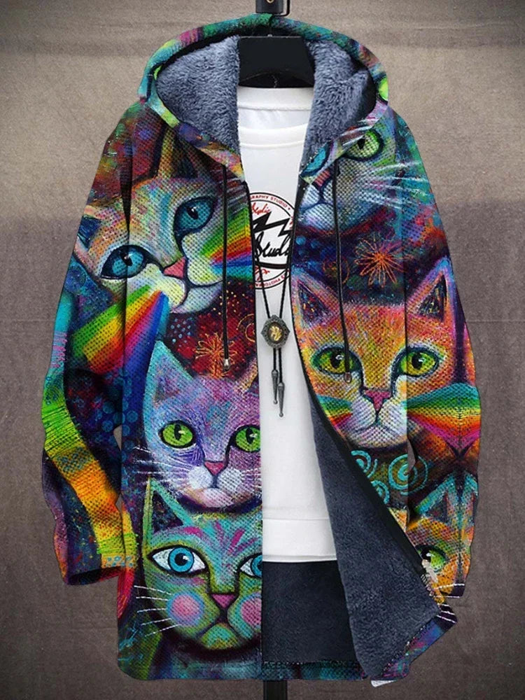 R&B | Trendy Damenmantel mit künstlerischem Druck