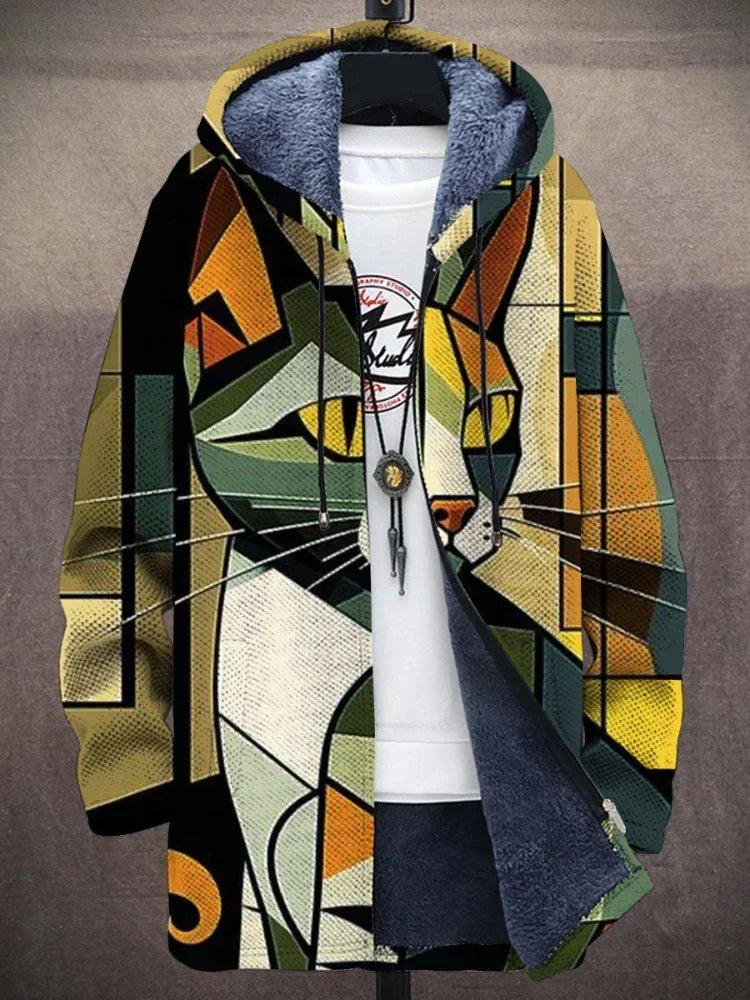 R&B | Trendy Damenmantel mit künstlerischem Druck