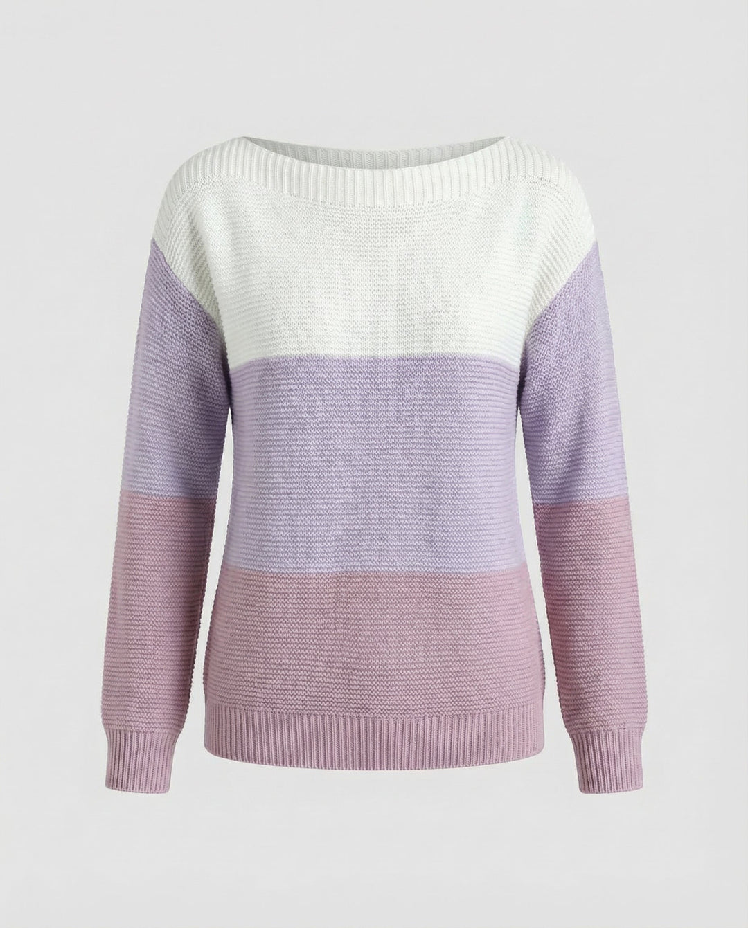 Dreifarbiger Patchwork Pullover Damen | R&B