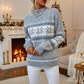 R&B | Warme Winterpullover für Frauen mit Schneeflockenmuster