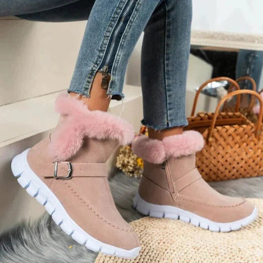 R&B | Samt Mid-Tube-Stiefel für Damen – Gemütlicher & Stilvoller Komfort