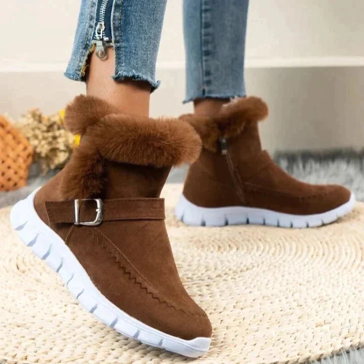 R&B | Samt Mid-Tube-Stiefel für Damen – Gemütlicher & Stilvoller Komfort