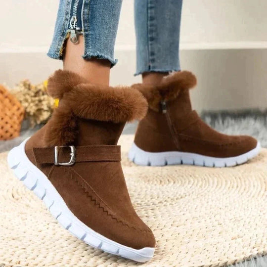 R&B | Samt Mid-Tube-Stiefel für Damen – Gemütlicher & Stilvoller Komfort
