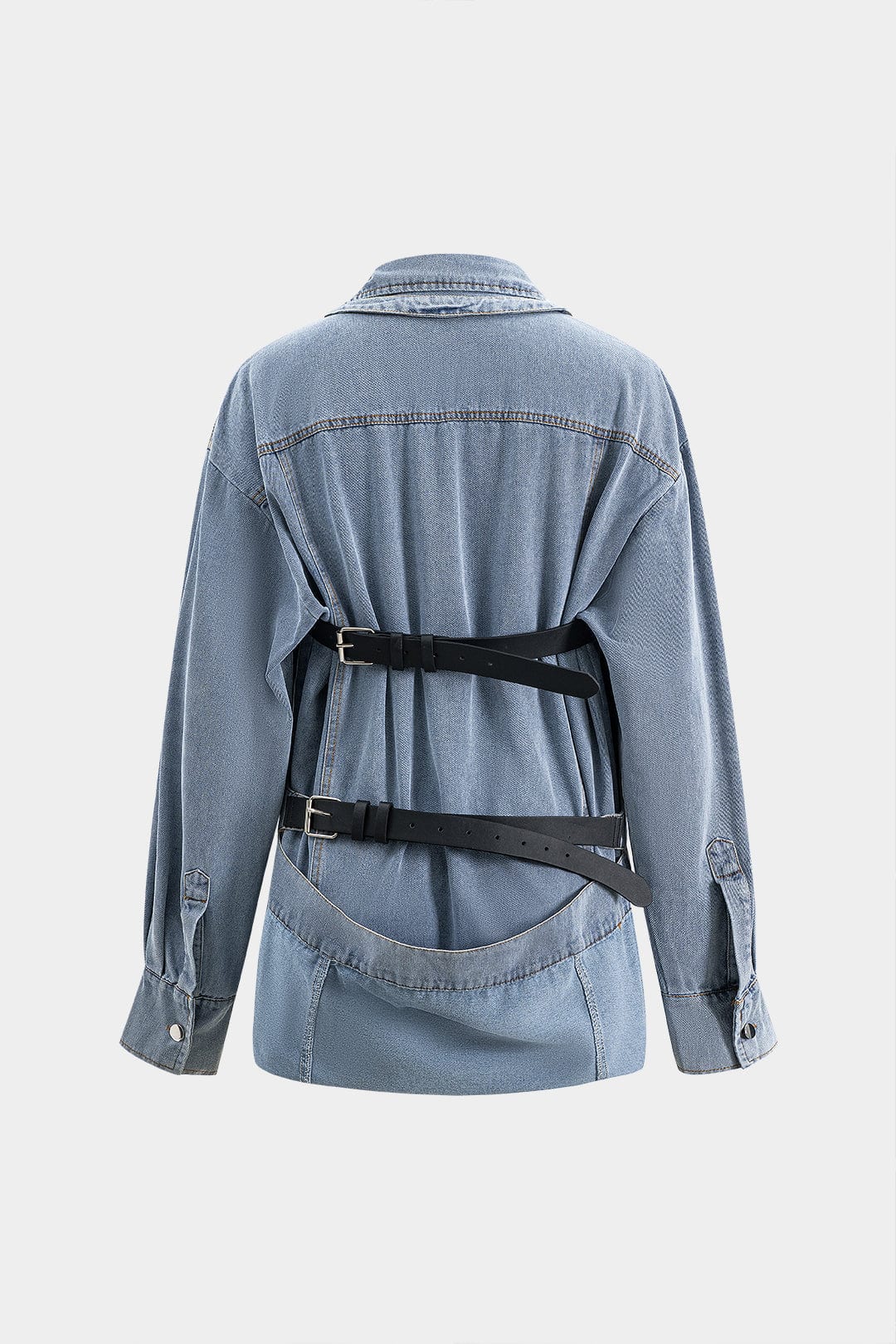 R&B | Übergröße Denim Hemd mit Knopfleiste Lässiger Allrounder