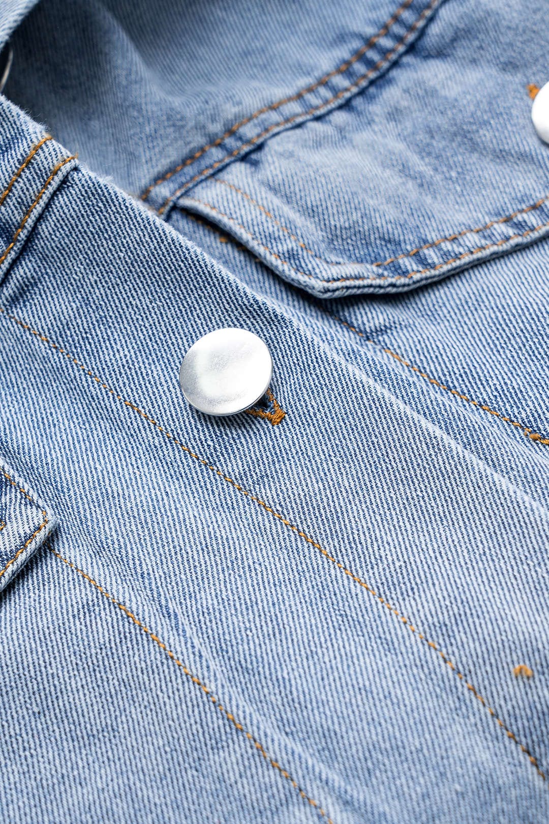 R&B | Übergröße Denim Hemd mit Knopfleiste Lässiger Allrounder