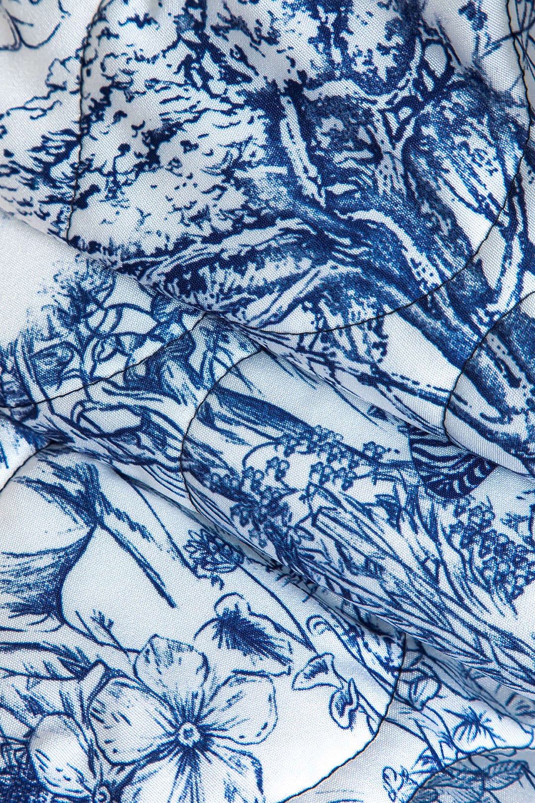 R&B | Geblümte Steppjacke mit Blauem Print Stilvoll und Gemütlich