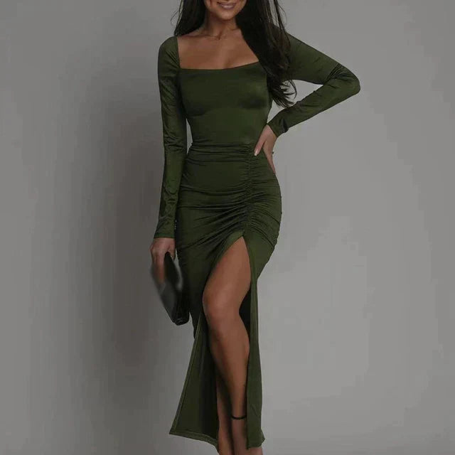 Luxe Samt langes Abendkleid