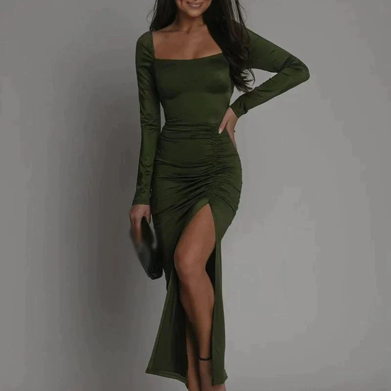 Luxe Samt langes Abendkleid