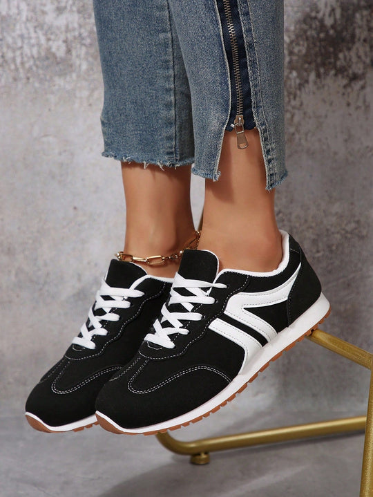 Schnürschuhe - Lässige gestreifte Schuhe für den Alltag für Frauen R&B