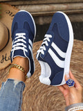 Schnürschuhe - Lässige gestreifte Schuhe für den Alltag für Frauen R&B