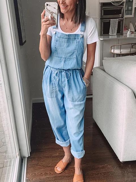 R&B | Jahrgang Schnür Denim Overall