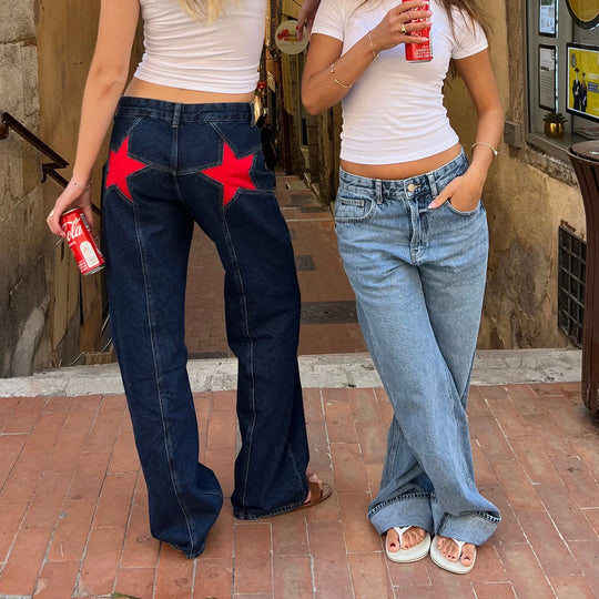 R&B | Damen Jeans mit Sternmuster